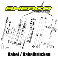 Gabel und Gabelbrücken Ersatzteile Sherco SE-R SEF-R